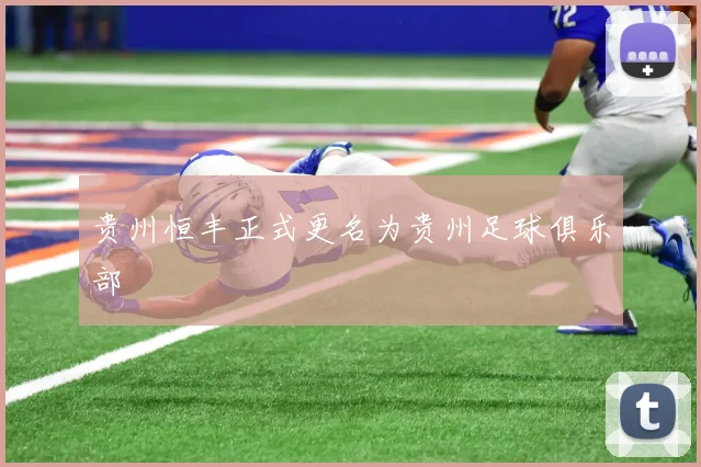 贵州恒丰正式更名为贵州足球俱乐部